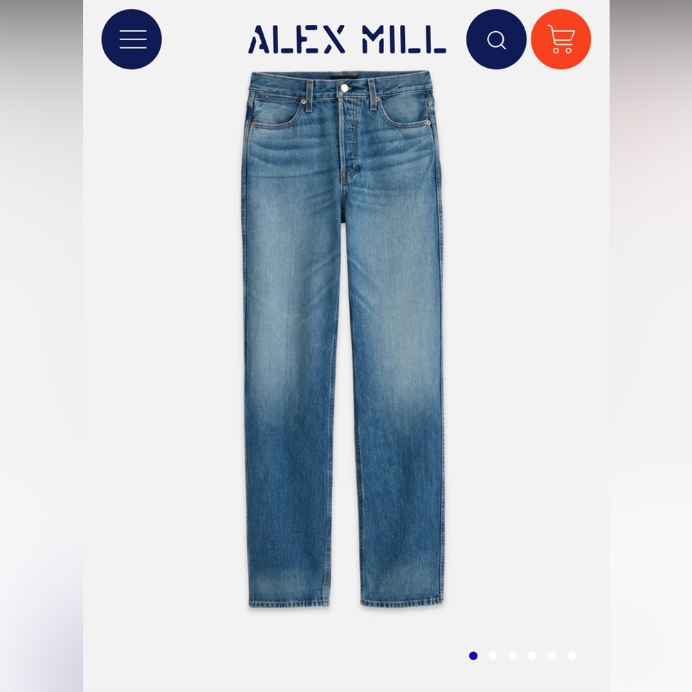 Alex Mill: The Carla High-Rise Straight - Vintage Medium Indigo, Size 27